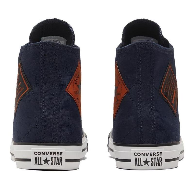 Converse Chuck Taylor All Star Comfortable and Versatile Abrasion Absorbing High Top Espadrilles Unisex Navy Blue