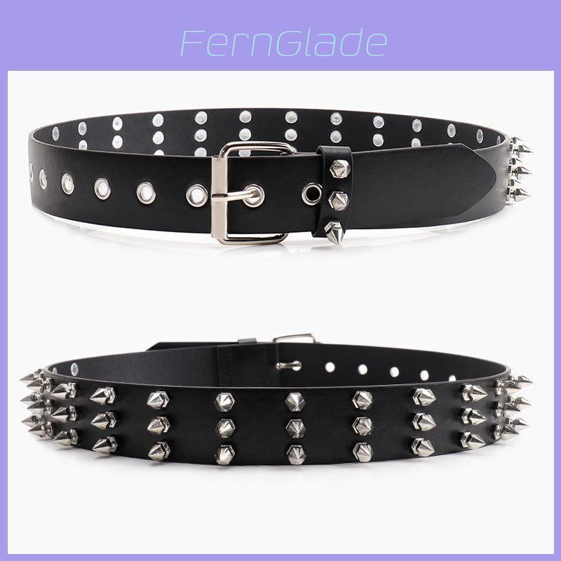 Fashion Solid Color Rivet Design Women Casual Belt For Street Style Fashion
