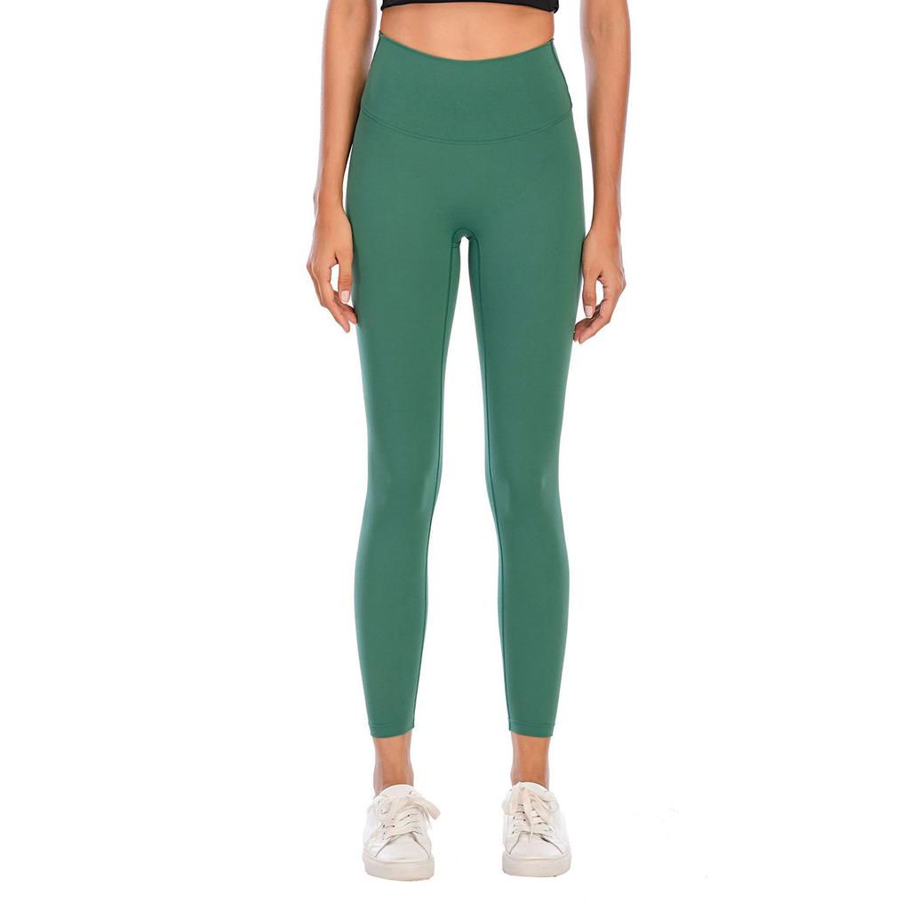 Yoga-Kleidung, pfirsichfarbene, hüfthebende Sportbekleidung, Fitnesshose, keine peinlichen Linien, hautfarbene, hohe Taille, enge Yogahose