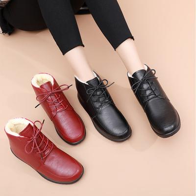 Winter Warm Shoes for Woman Short Boot Womens Ankle Boots Female Snow with Fur Boots Casual Retro Mother Waterproof Ladies Boots