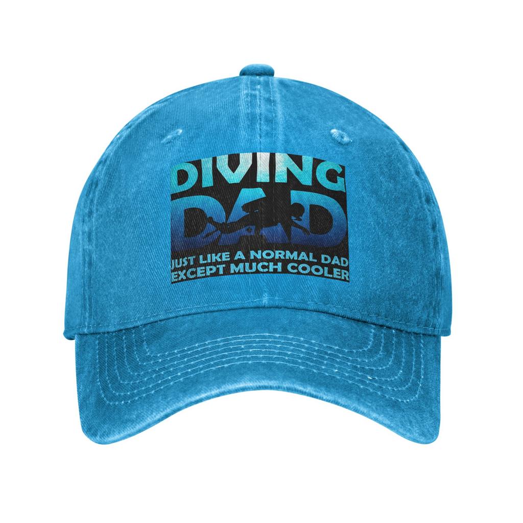 Scuba Dive Flag Bubble Diving Diver Denim Fabric Cap Casual Baseball Caps Adjustable Hat Summer Unisex Baseball Hats