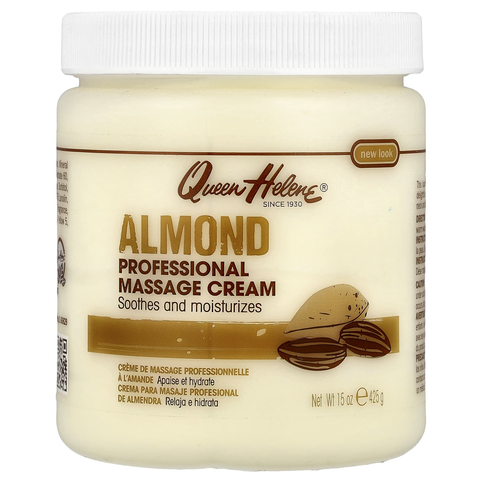 Queen Helene Professional Massage Cream, Almond, 425g (15oz)