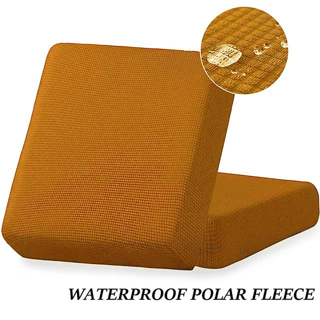 Waterproof Plain Sofa Cushion Cover Jacquard Elastic Sofa Slipcovers For Living Room Chaise Lounge L-Shaped Sofa Seat Cover