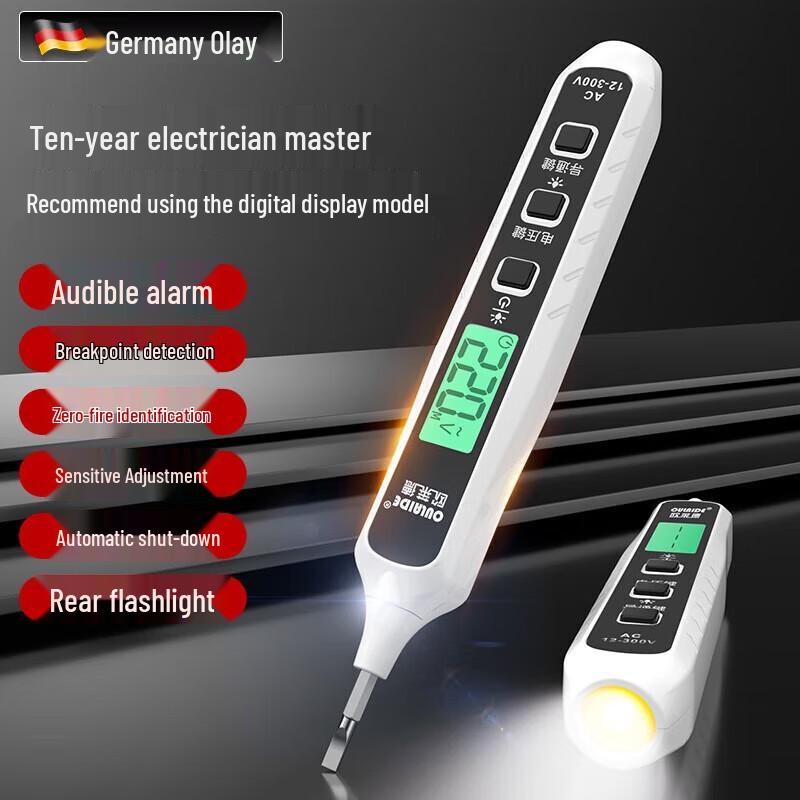 

O LED Smart Digital Electrician s Voltage Test Pen CN plug (adapter included)