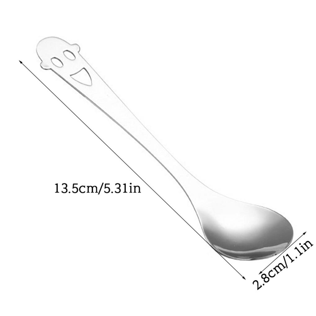 Coffee Spoon Steel Face Shaped Multi-functional Decorative Fruit Fork Smooth Eating Tool Cutlery Set Stirring Scoop Shop Hotel
