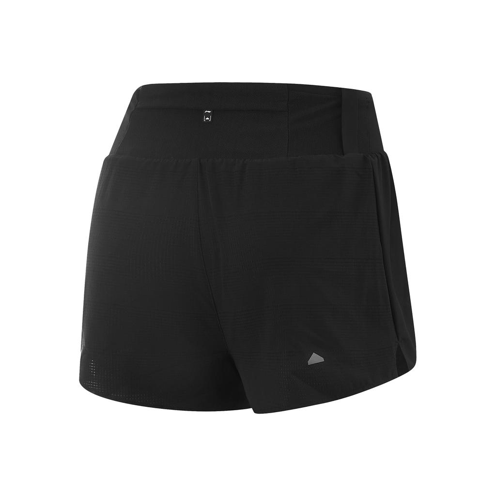 Li Ning Running Series Logo Sports Quick-Dry Breathable Casual Shorts Women Shorts Black AKSV002-1