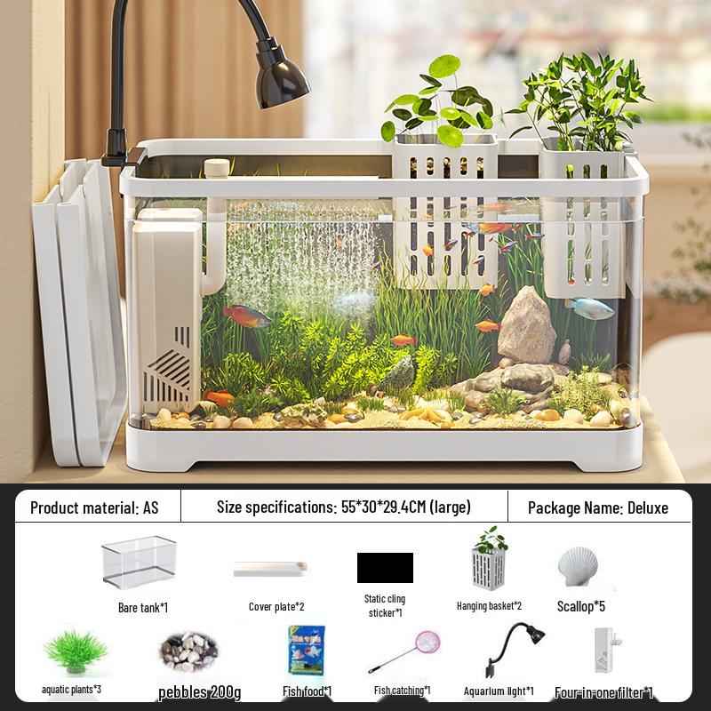 

Компактний екологічний акваріум 2025: Система фільтрації та оксигенації «Все в одному» для золотих рибок – Повний набір