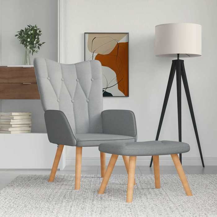 VidaXL Relaxation Chair and Stool Armchair with Footrest Living Room Chair Home Interior 327534