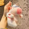 New Kapibala Capybara Keychain Car Couple Backpack Pendant Cute Pink Hamburger Capibala Capybara Plush Keychain Doll