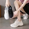 Fashion Women's Sneakers Lightweight Breathable Running Shoes Soft Soles Non-slip Student Training Shoes Fashion Thick Soled White Shoes