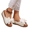 Large size slippers summer new casual retro bow light casual cool slippers women