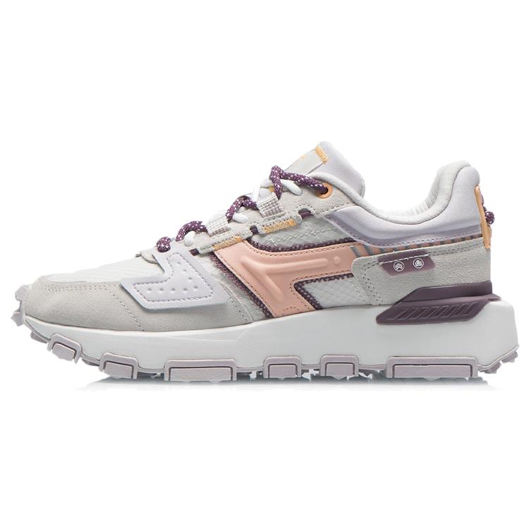 

Новые кроссовки LiNing Cloud Sword с низким верхом для бега Женские Белый песок серый AGCR328-4 35.5