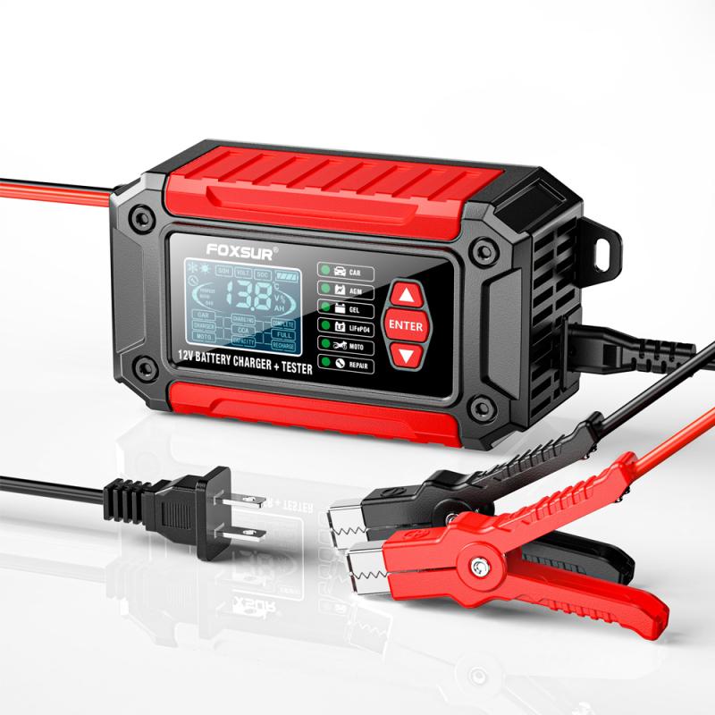 

2 в 1 зарядное устройство и тестер для автомобильных аккумуляторов 12 В/6 А интеллектуальное импульсное ремонтное зарядное устройство автомобильный аккумулятор устройство поддержания заряда армия зеленый