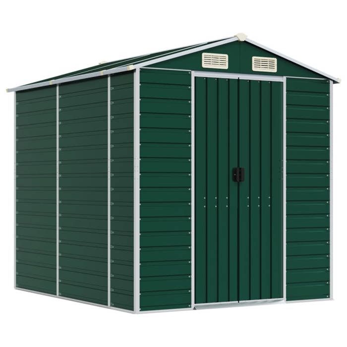 VidaXL Abri de Jardin, Cabane à Outils avec Poignées, Remise à Outils avec Toit Inclinable, Abri de Rangement Terrasse, Vert 3188232
