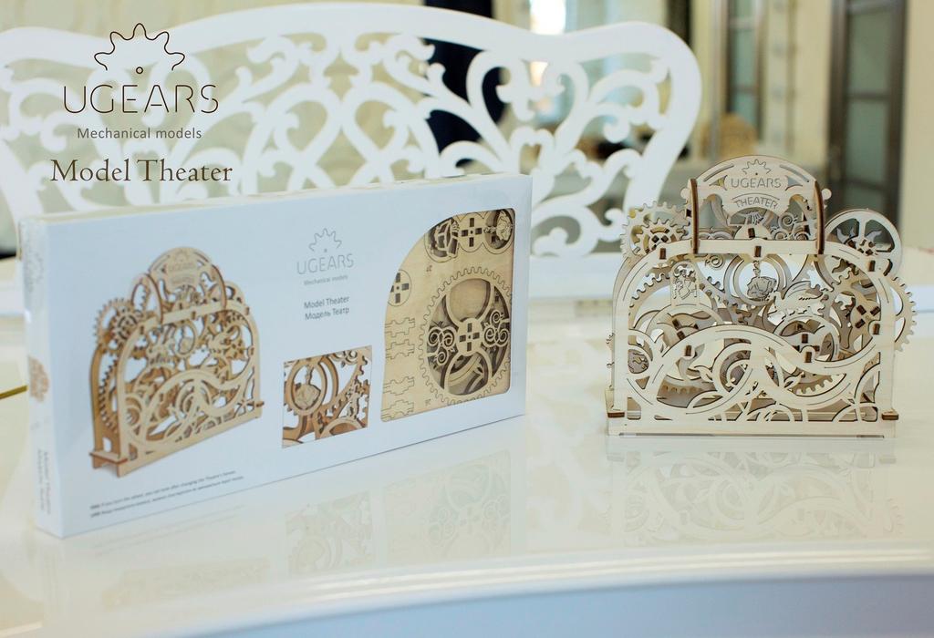 Ugears Theater Wooden Puzzle 70002, Crafts, Model Building, 3D Puzzle, No Glue or Tools Required, for Adults