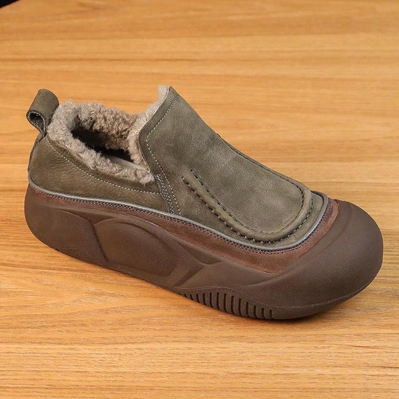 Platform Women Snow Boots Short Plush Casual Cotton Flats Shoes 2025 Trend Designer Walking Warm Non-slip Winter Botas De Mujer