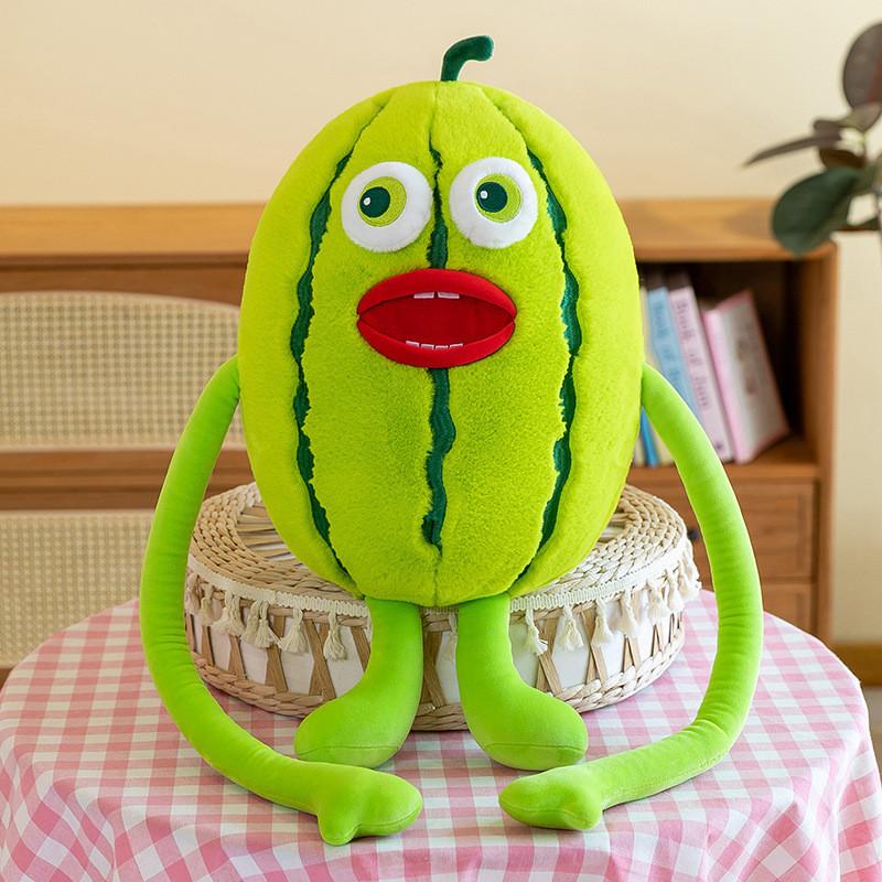 Ugly Watermelon Plush Toy Stuffed Fruit Doll Kids Collectors Gift Decoration