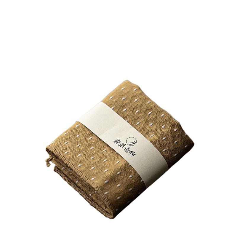 Water Absorbent Cotton Linen Tea Towel Japanese Style Clean Square Tea Ceremony Accessory Simple Forest System Tablecloth Cloth