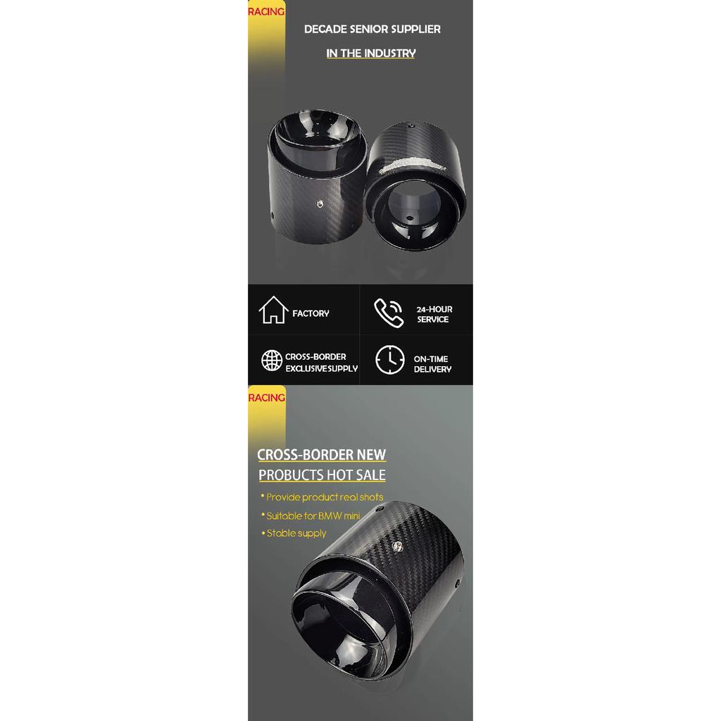 1 Pc Carbon Fiber Exhaust Muffler Tips Car Modification Nozzle for Muffler Fit Upgrade For Mini Cooper F54 F55 F56 F57 F60 R55