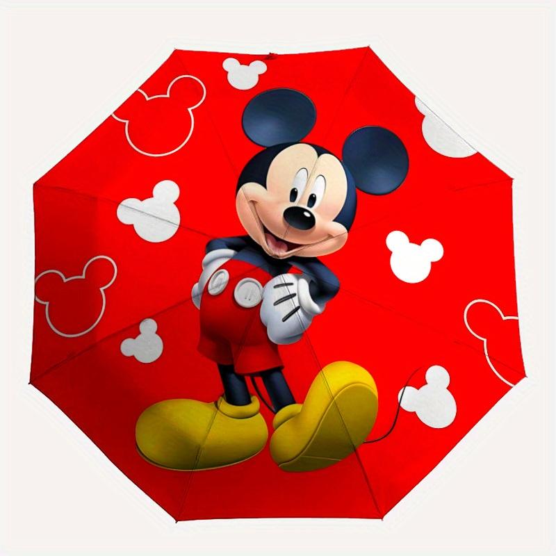 

1pc Mickey Mouse Automatic Folding Umbrella, 8-Rib Portable & Foldable Design, All-Season Use, Highqualityy0722009