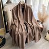 Double-Sided Commuting Warm Fashion Elegant Simple Atmosphere Imitation Cashmere Scarf Shawl Cape Female Big Name Style