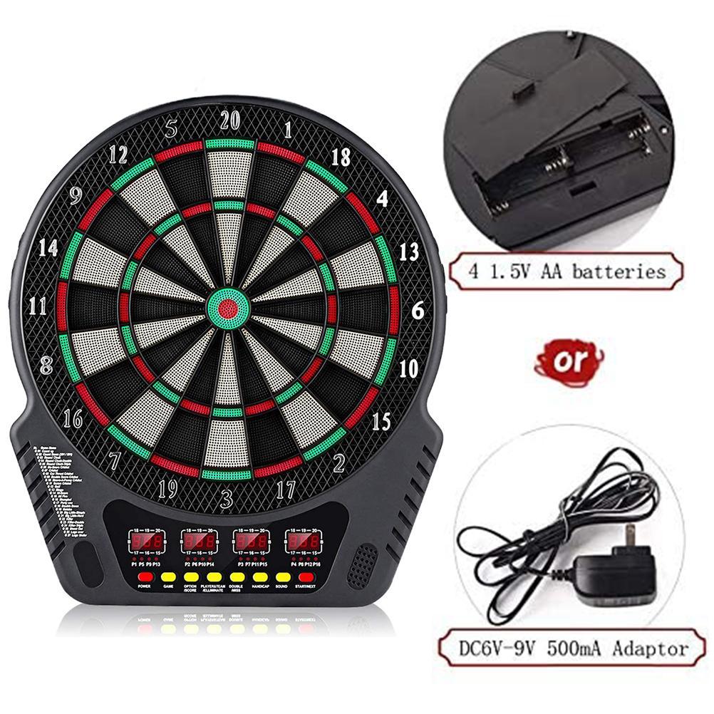 Electronic Dartboard Multiplayer Dart Machine Dartboard with 6 Darts, Replacement Tips 27 Games and 243 Variants for 16