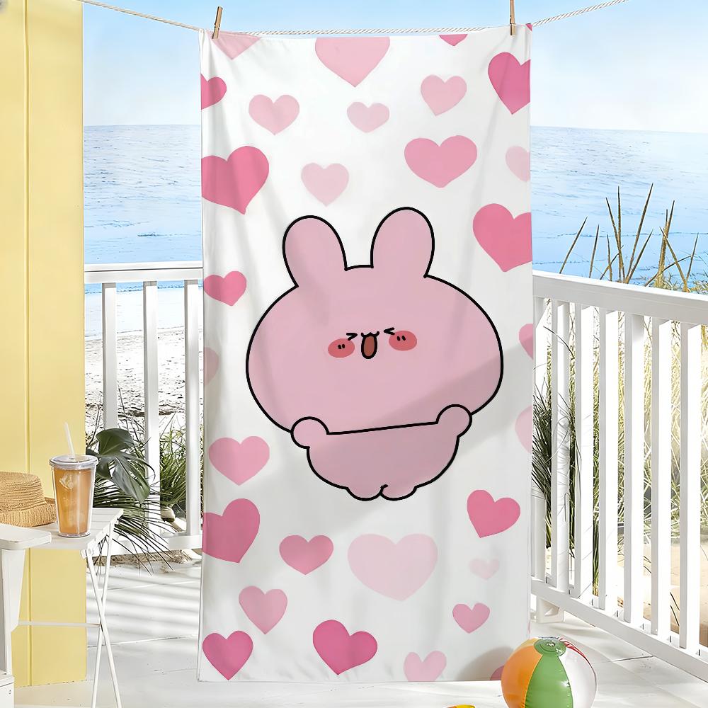 Cartoon A-Asamimichan Schattige Handdoek Zacht Zwembad Cadeau Voor Reizen Sportschool Douche Kamperen Sneldrogend Sport Grote Strandhanddoeken