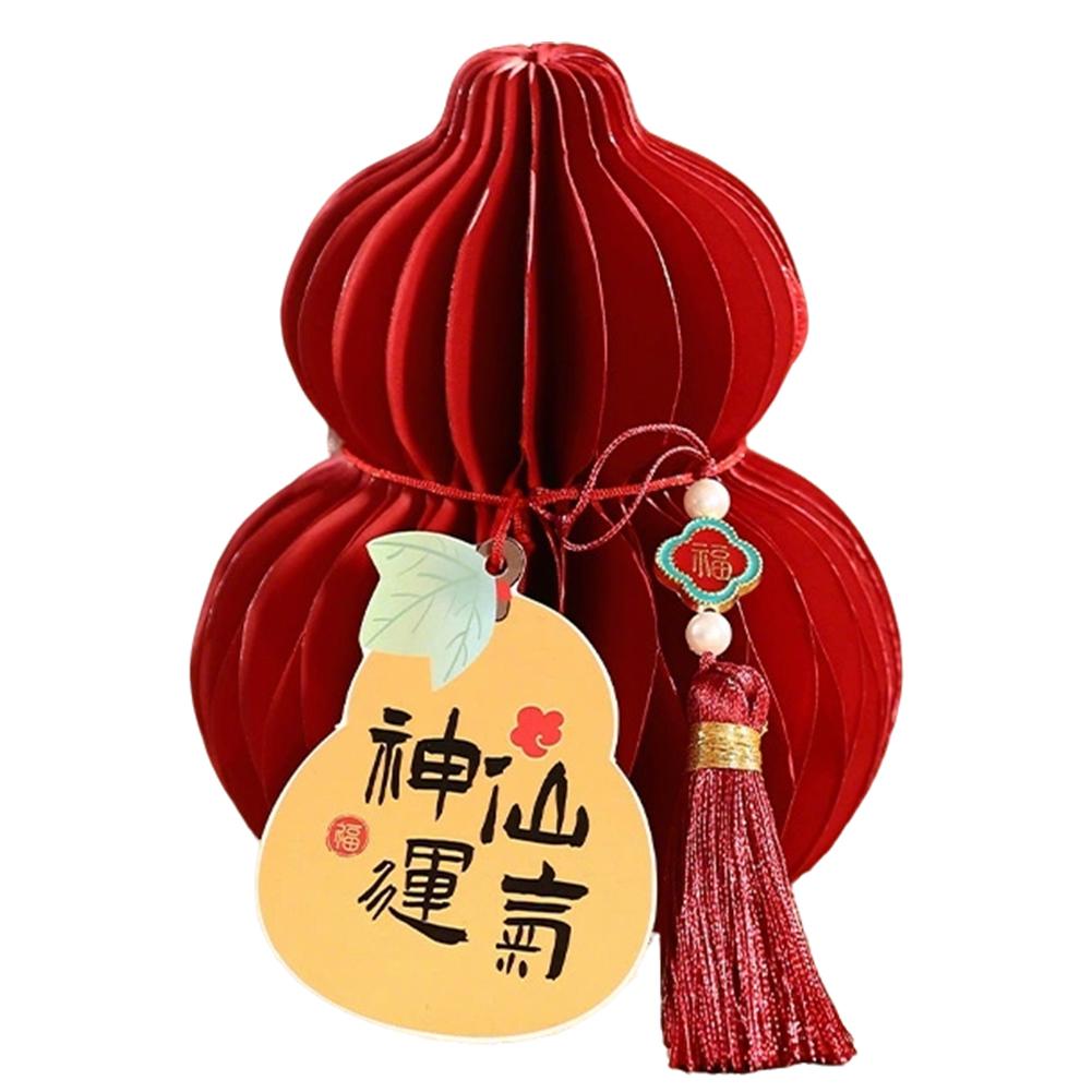 

2026 Year Of The Horse 3D Folding Paper Gourd Decoration Traditional Chinese New Year Hanging Ornament For Home/Office/Car