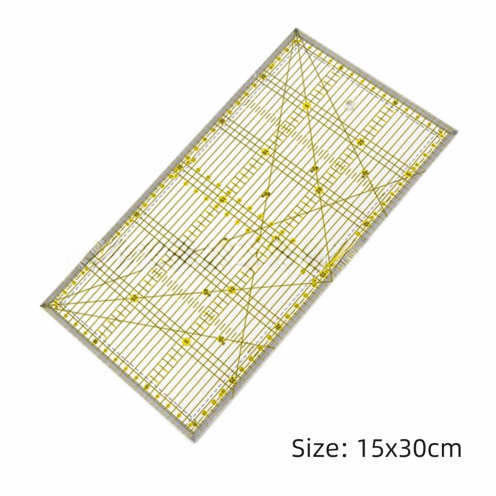 

Прозрачные разметочные квилтинговые линейки разных размеров, линейка для раскроя ткани, инструменты для квилтеров, швейные проекты 15x30cm-Style2