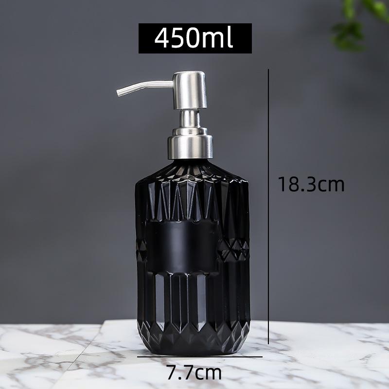 Nordische Badezimmerflaschen aus Glas: Spender für Duschgel, Lotion und Handdesinfektionsmittel