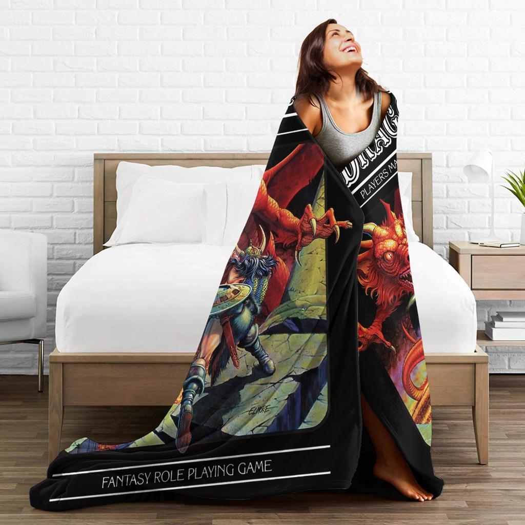 Dungeons Dragons DnD Blankets Fleece Winter Breathable Warm Throw Blanket for Home Office Rug Piece