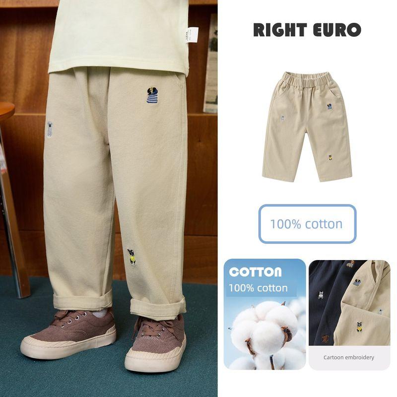 Right European Boys  Long Pants 2026 Spring and Autumn New Woven Pants Children s Clothing Boys  Sweatpants Baby Pants