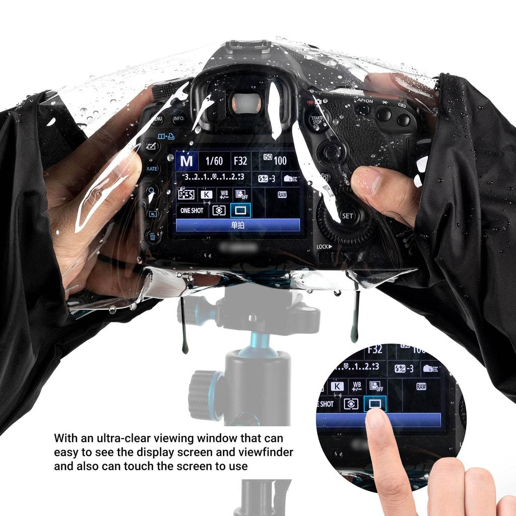 Professional Waterproof Camera Rain for and Other DSLR and Mirrorless Cameras with Camera Photography Rain Gear Cover/Raincoat Canon, Nikon, Sony,