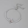 Luxury Full Zircon Rhombus Flower Bracelet Adjustable Fashion Commuter Elegant Niche Jewelry For Women Daily Wear