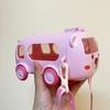 Cartoon Bus Car Water Cup Large Capacity Baby Water Bottle Cute Bounce Straw Kettle  Drinkware