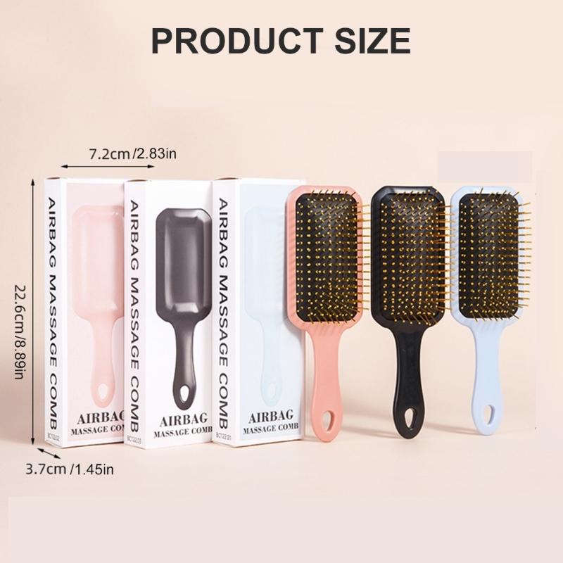 Detangling Massage Comb With Cushion Base Hair Brush And Durability ABS For Long Curly Hair Care