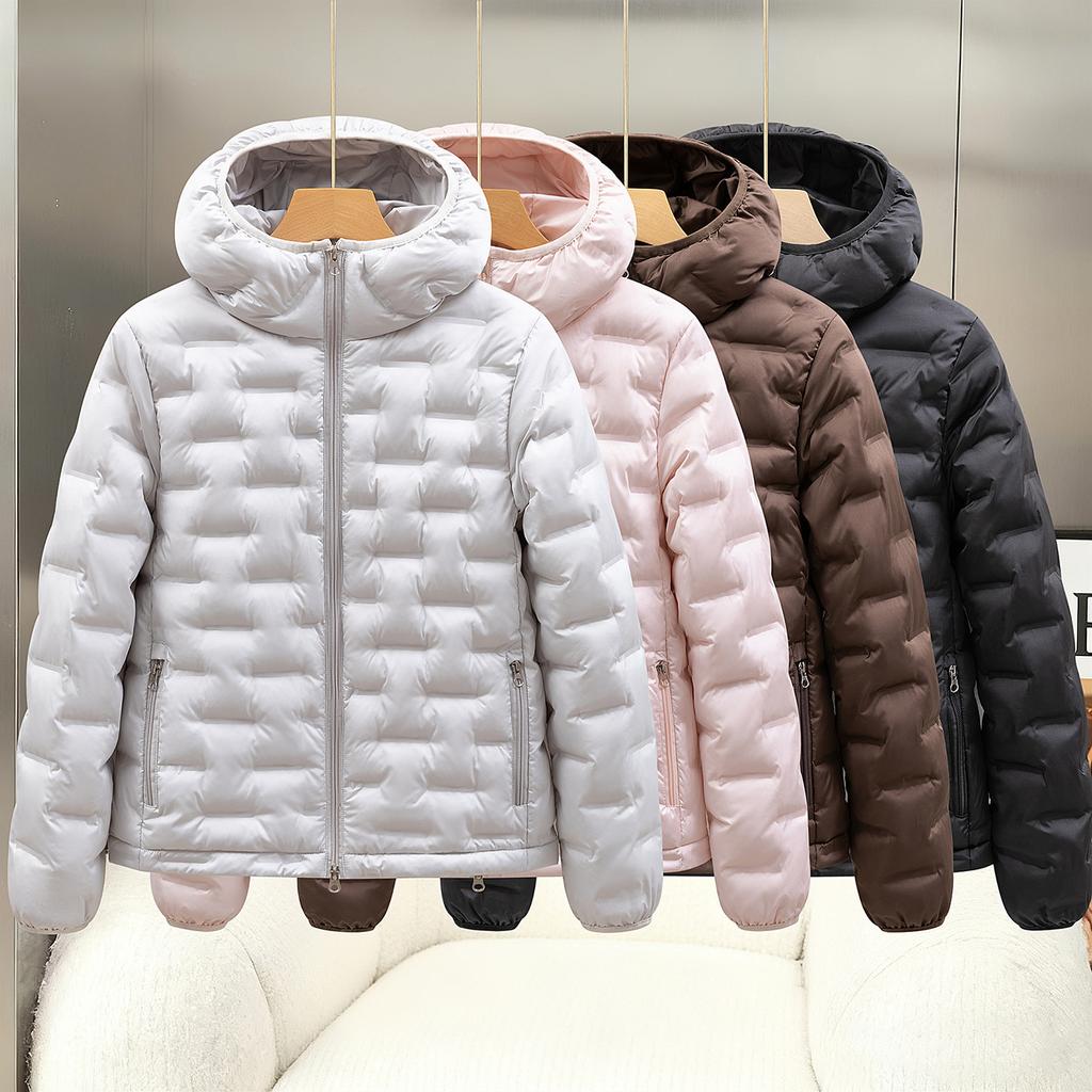 2026 Early Spring New Short Style Western-style Warm Hooded Thin Cotton Jacket for Women