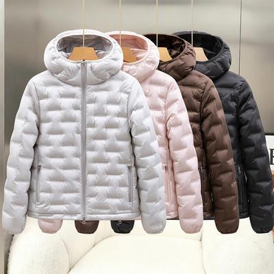 2026 Frühjahr Neu Kurzer Stil Westlicher Stil Warme Kapuzenjacke Dünne Baumwolljacke für Damen