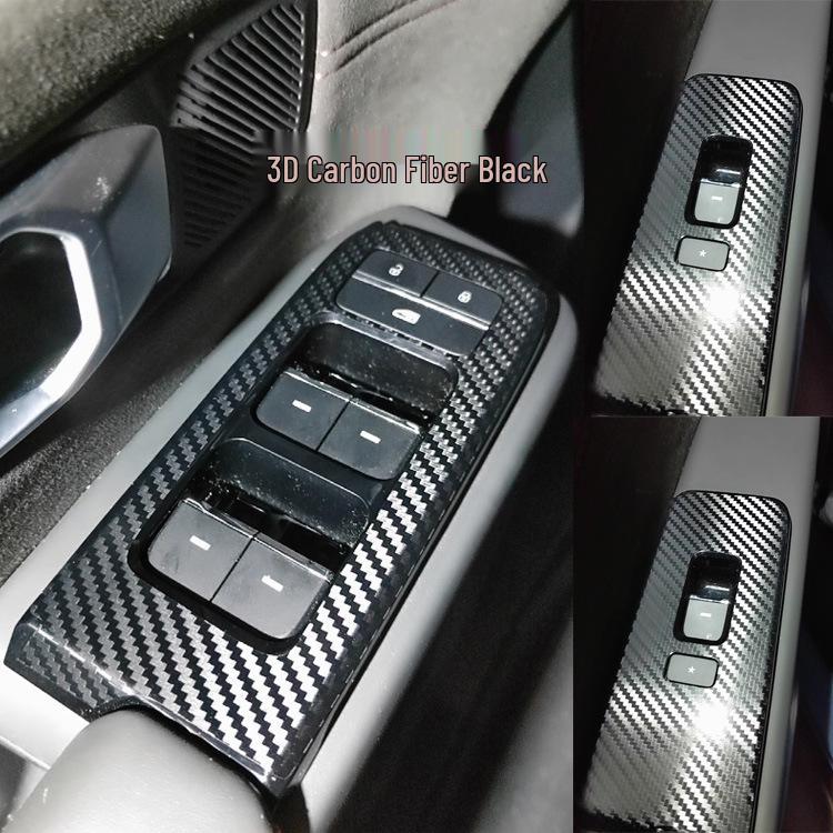 22-23 Jetour Dasheng Interior Anti-Scratch Film: Center Console, Gear Shift, Window Lift Black Warrior Stickers