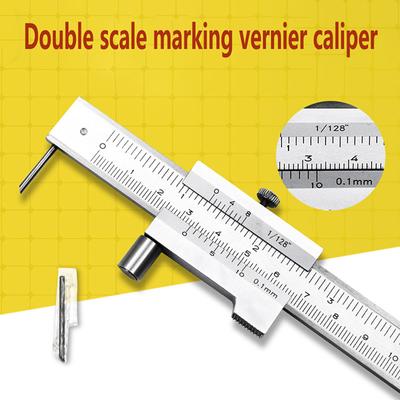 0-200Mm Marking Vernier Caliper Scriber And Spare Scribe Needle Gauging Ruler Measuring Instrument Tool