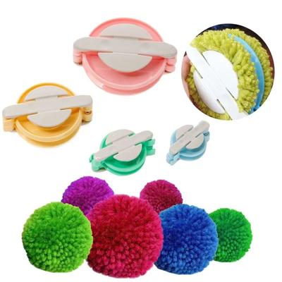 4 Größen Wollkugel-Maker Strickwerkzeuge Garn Pompon Wolle Plüschkugel Set Flusenball-Weber Wollkugel Pompoms Kugel-Weber Werkzeuge