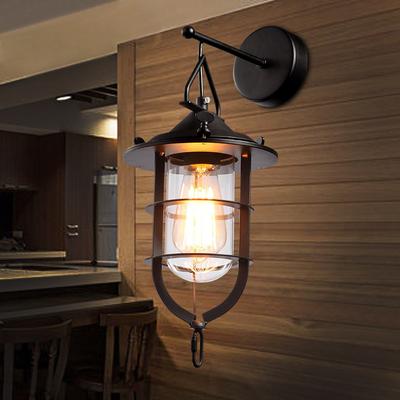 Industrial Style Iron Creative Personalized Vintage Rustic Corridor Dining Room Lamp Decorative Aisle Wall Sconce