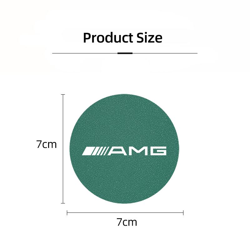 2Pcs Suede Car Coaster Mat Anti-slip Water Cup Pad For Mercedes Benz AMG W204 W205 W203 W211 W212 W213 W206 W210 W220 W221 W222