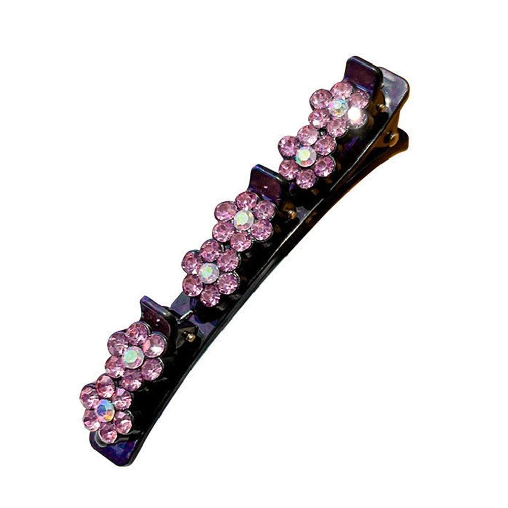 Stone Hair Clips Flower Hairclip Braided Hair Clips Rhinestone Hair Clips Hairpin Duckbill Clip