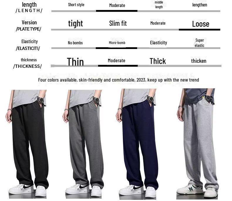 2024 Men's Trendy Loose Fit Drawstring Sports Pants - Versatile and Casual Large Size