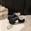 Retro German Training Shoes Women's Autumn and Winter Velvet Warm Fluffy Cotton Shoes Cute Ugly Cute Soft Leather Star Shoes Casual Board Shoes