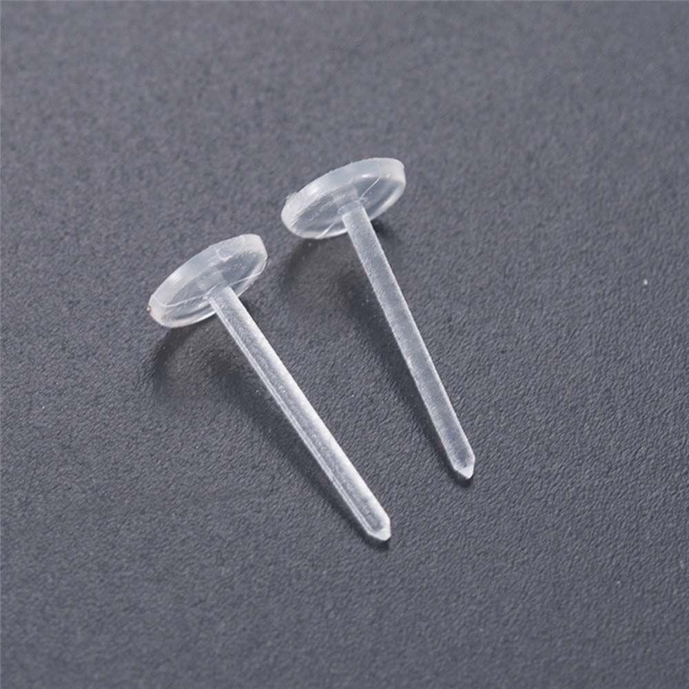 Jewelry Parts Transparent Ear Protect Pure Color Plastic Stud Earring Ear Hole Blockage Ear Post