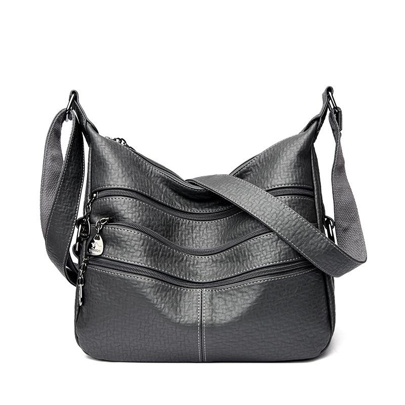 Women's Bag Fashion Soft Leather Large Capacity Mother Shoulder Crossbody Bag