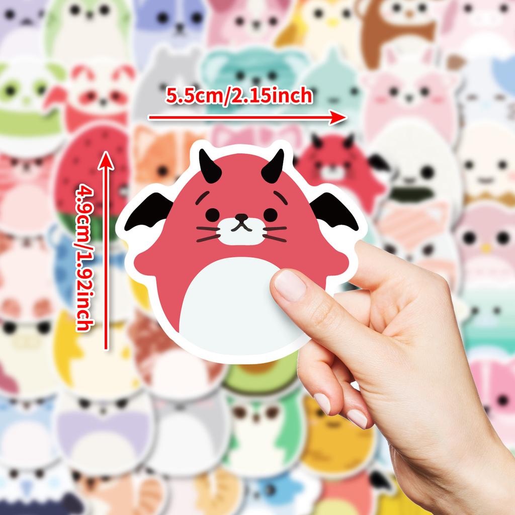 50 Cute Cartoon Animal Elf Q Version Stickers Waterproof Notebook Water Cup Decoration Stickers
