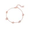Korean Style Rose Gold Roman Numerals S925 Sterling Silver Bracelet for Women - Elegant Gift for Girlfriend